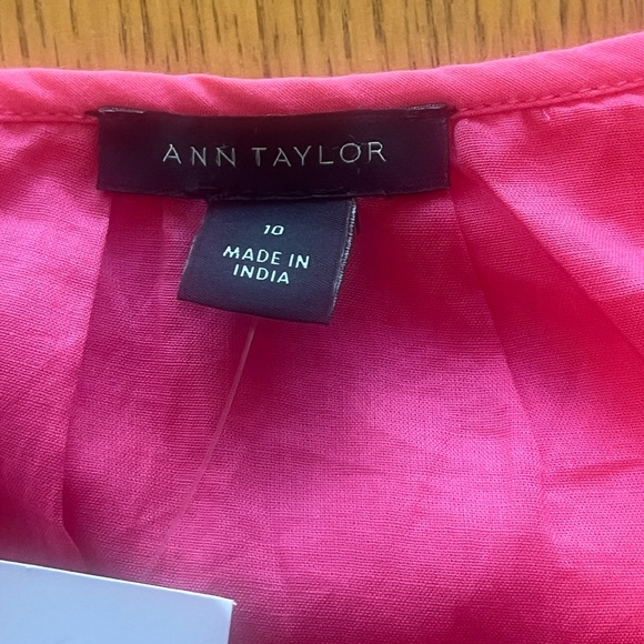 LAST CALL NWT Ann Taylor Barbie Pink Flutter Sleeve Maxi Dress Size 10 - Picture 4 of 11